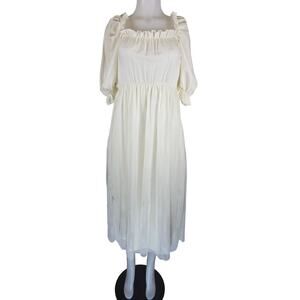 Adobe Lane Stunning Cream Swoon Boheimian Flirty Stunning Vacation Dress M